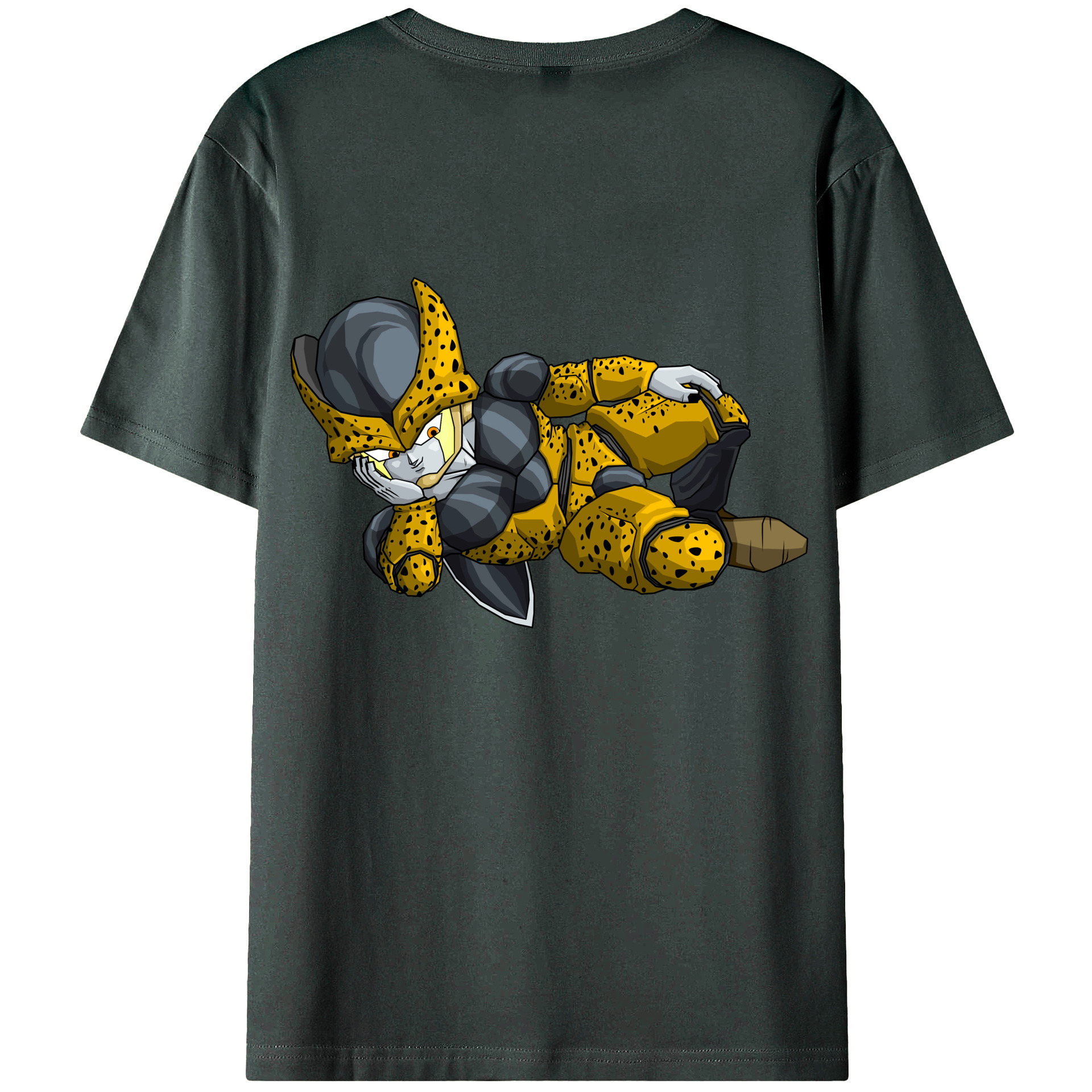 （画像用） ドラゴンボール セル DRAGON BALL Cell 綿100％ メンズ半袖Tシャツ（バックプリント） 通気性